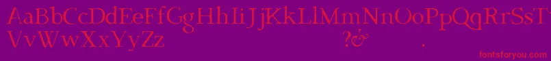 Dark  Black D Font – Red Fonts on Purple Background