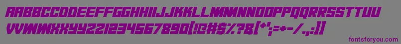 Dark Dimension Italic-fontti – violetit fontit harmaalla taustalla