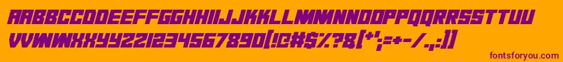 Dark Dimension Italic Font – Purple Fonts on Orange Background