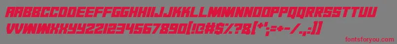 Dark Dimension Italic Font – Red Fonts on Gray Background