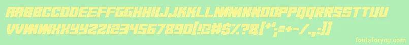fuente Dark Dimension Italic – Fuentes Amarillas Sobre Fondo Verde