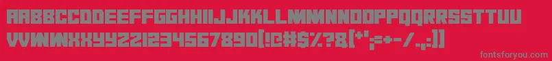 フォントDark Dimension – 赤い背景に灰色の文字