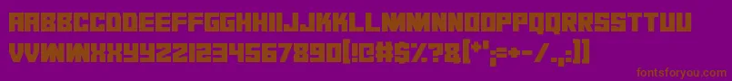 Dark Dimension Font – Brown Fonts on Purple Background