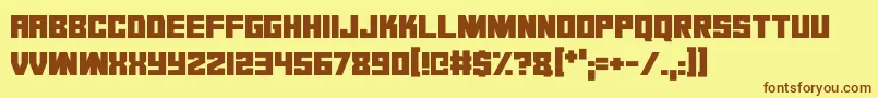 Dark Dimension Font – Brown Fonts on Yellow Background