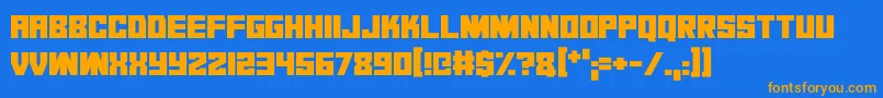 Dark Dimension Font – Orange Fonts on Blue Background