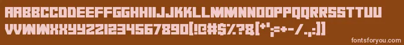 Dark Dimension Font – Pink Fonts on Brown Background