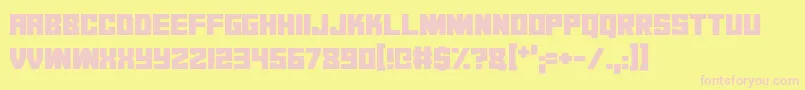 Dark Dimension Font – Pink Fonts on Yellow Background