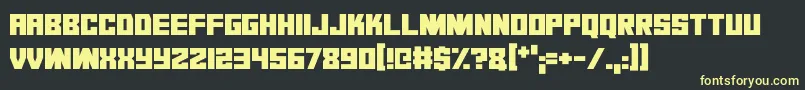 Dark Dimension Font – Yellow Fonts on Black Background