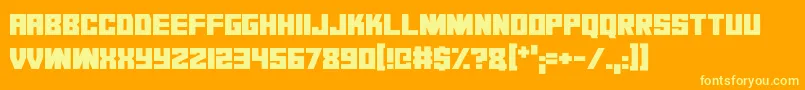 Dark Dimension Font – Yellow Fonts on Orange Background