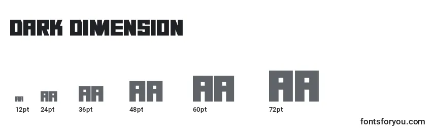 Dark Dimension (124487) Font Sizes