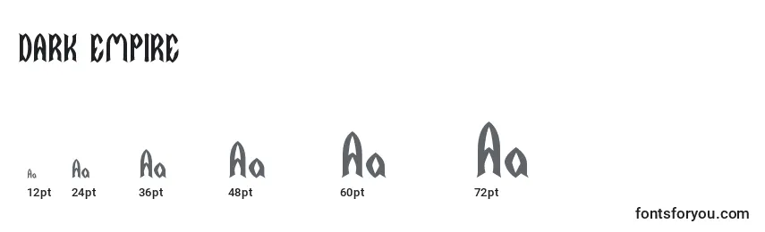 DARK EMPIRE Font Sizes