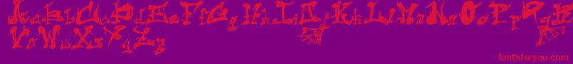 Dark Flame Font – Red Fonts on Purple Background