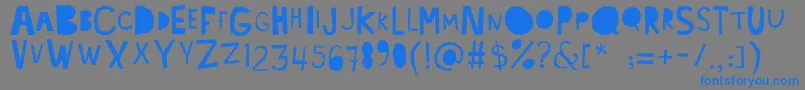 Lacabeza Font – Blue Fonts on Gray Background