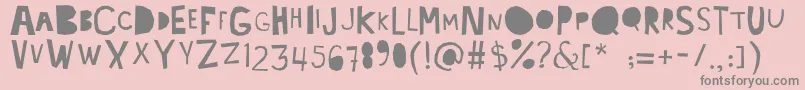 Lacabeza Font – Gray Fonts on Pink Background