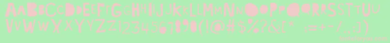 Lacabeza Font – Pink Fonts on Green Background