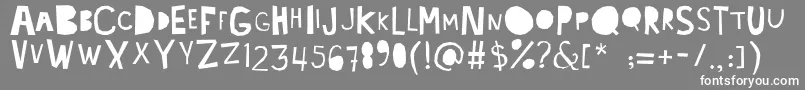 Lacabeza Font – White Fonts on Gray Background