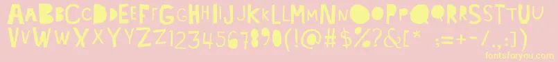 Lacabeza Font – Yellow Fonts on Pink Background