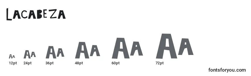 Lacabeza Font Sizes