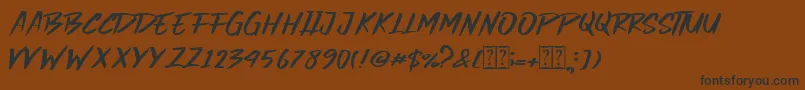 Dark Hammer Font – Black Fonts on Brown Background