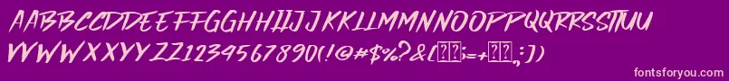 Dark Hammer Font – Pink Fonts on Purple Background