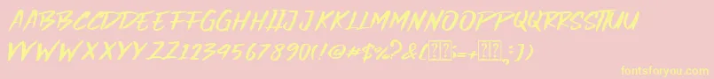 Dark Hammer Font – Yellow Fonts on Pink Background