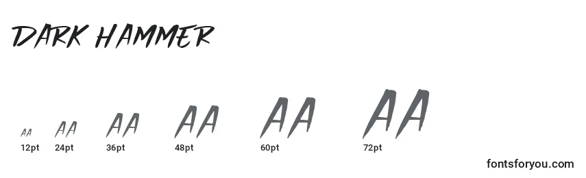 Dark Hammer Font Sizes
