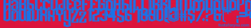 フォントDark Knight – 赤い背景に青い文字