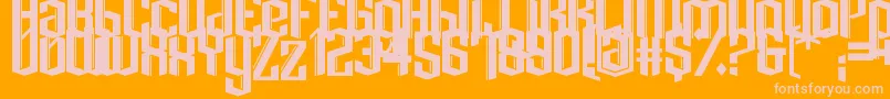 Dark Knight Font – Pink Fonts on Orange Background