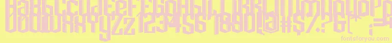 Dark Knight-fontti – vaaleanpunaiset fontit keltaisella taustalla