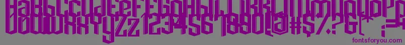 Шрифт Dark Knight – фиолетовые шрифты на сером фоне