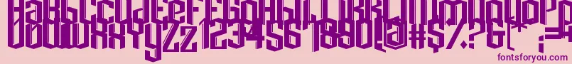 Dark Knight Font – Purple Fonts on Pink Background