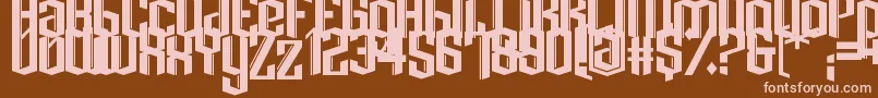 Dark Knight Font – Pink Fonts on Brown Background