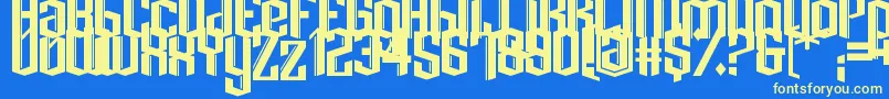 Dark Knight Font – Yellow Fonts on Blue Background