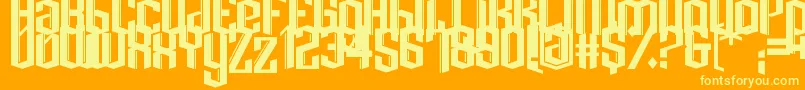 Dark Knight Font – Yellow Fonts on Orange Background