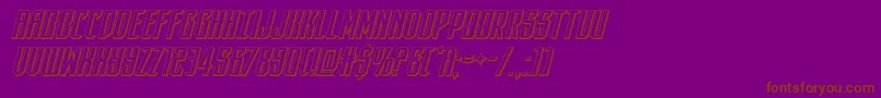darkdominion3dital Font – Brown Fonts on Purple Background
