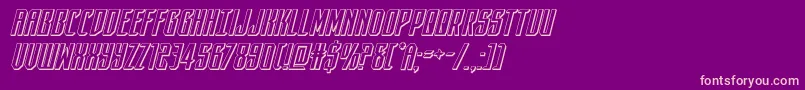 darkdominion3dital Font – Pink Fonts on Purple Background