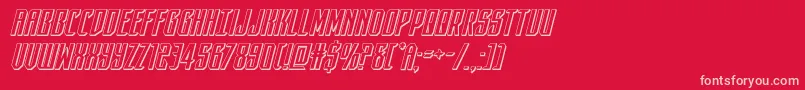 フォントdarkdominion3dital – 赤い背景にピンクのフォント