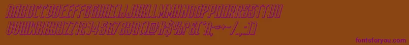 darkdominion3dital Font – Purple Fonts on Brown Background