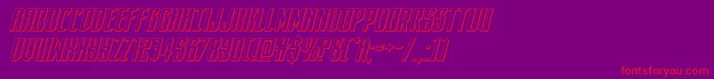 darkdominion3dital Font – Red Fonts on Purple Background