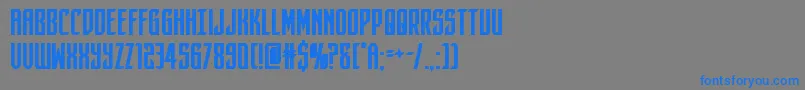 フォントdarkdominionbold – 灰色の背景に青い文字