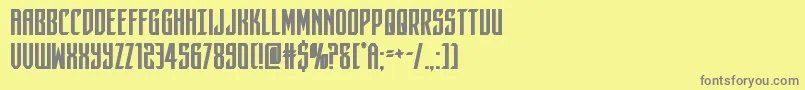 フォントdarkdominionbold – 黄色の背景に灰色の文字