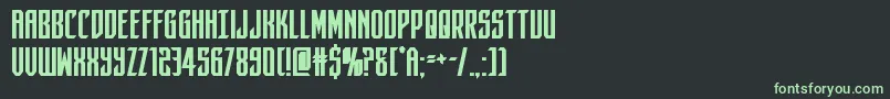 フォントdarkdominionbold – 黒い背景に緑の文字