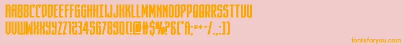 darkdominionbold Font – Orange Fonts on Pink Background