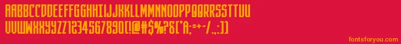 darkdominionbold Font – Orange Fonts on Red Background