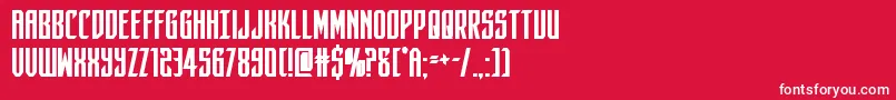 darkdominionbold Font – White Fonts on Red Background