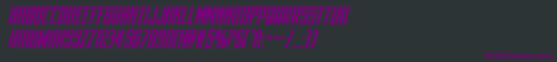 darkdominionboldital Font – Purple Fonts on Black Background