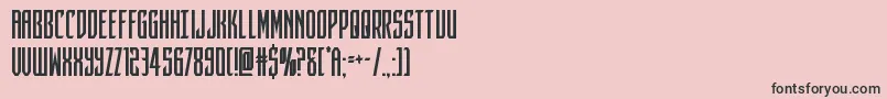 フォントdarkdominioncond – ピンクの背景に黒い文字