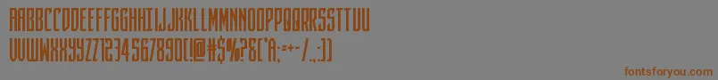 darkdominioncond Font – Brown Fonts on Gray Background