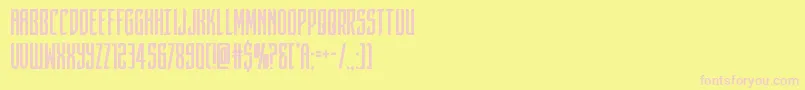 darkdominioncond Font – Pink Fonts on Yellow Background