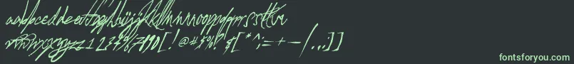フォントAGlitchInTime – 黒い背景に緑の文字